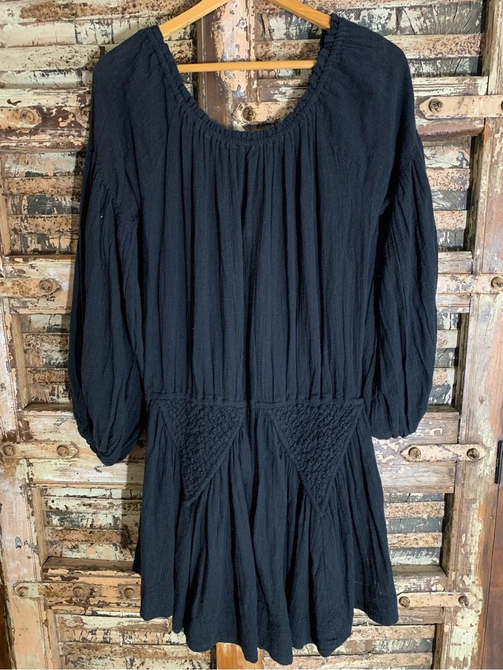 Free People Black Off-Shoulder Mini Dress